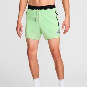 Nike Trail Second Sunrise 5” Running Shorts Medium Green DV9311-376 Retail $75